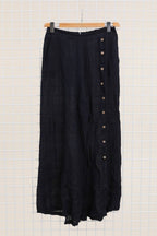 Straight buttoned trousers 9320 100% LINEN