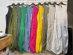 Sleeveless dress with pockets 1633 100% linen