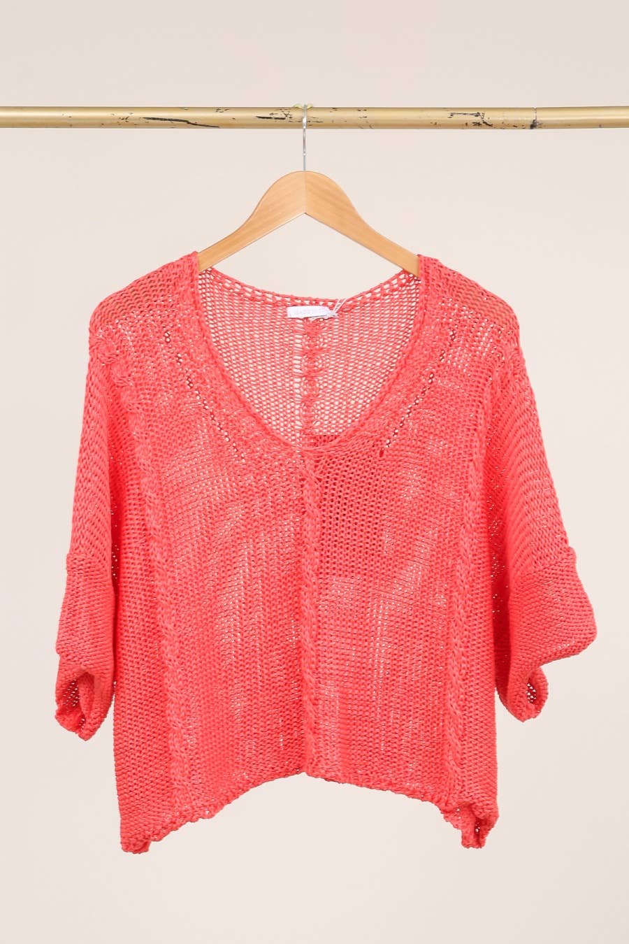 Cotton knit sweater 1916 100% LINEN