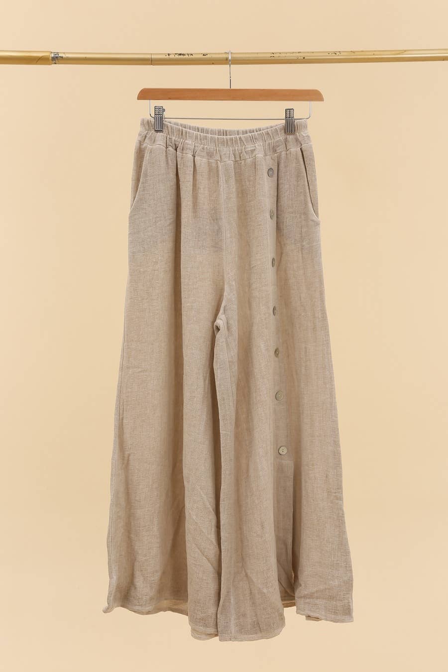 Wide Leg Linen Trousers