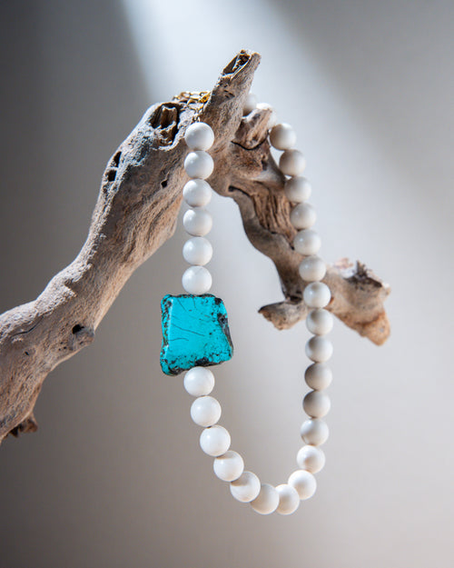 Bone Jasper & Magnesite Necklace