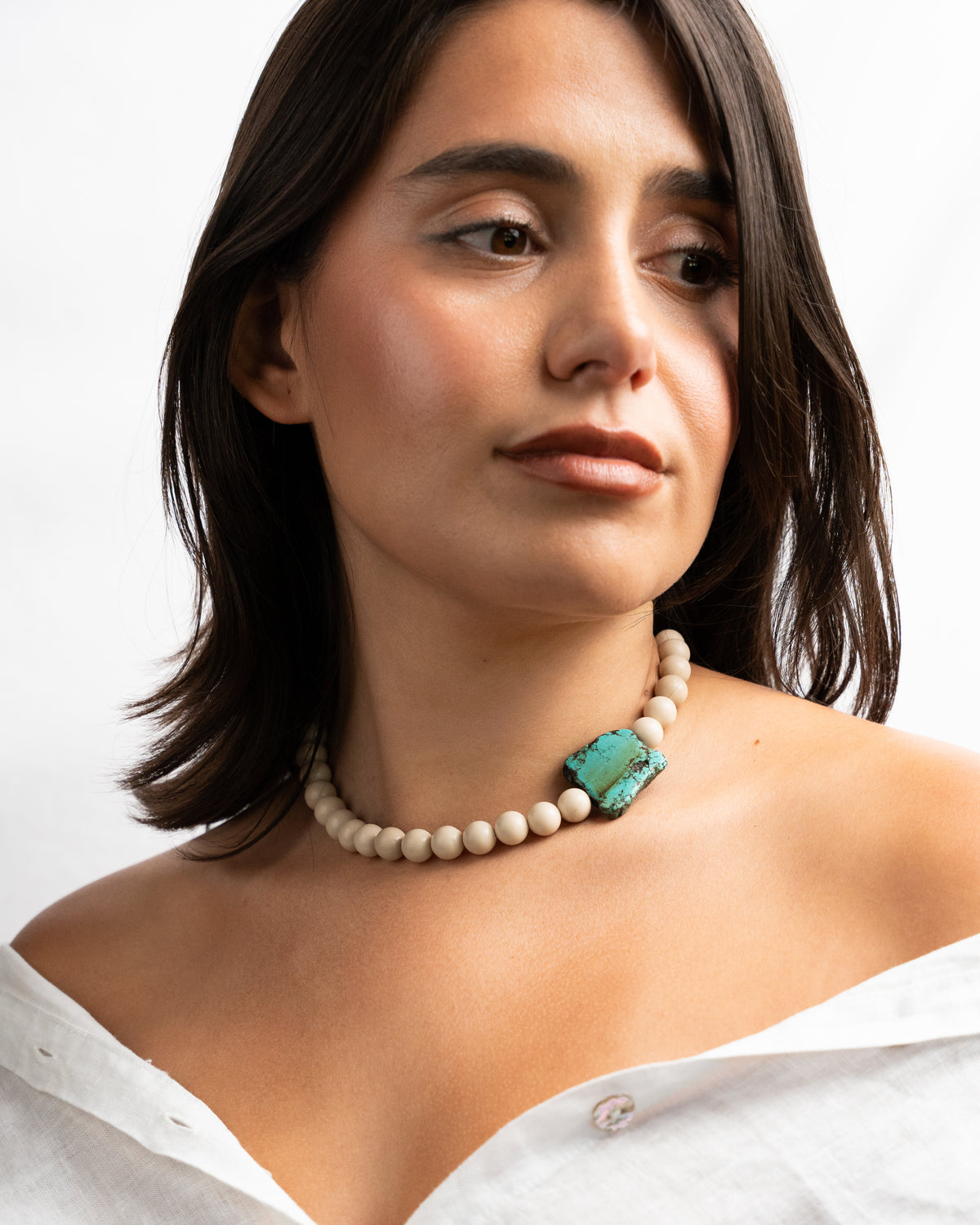 Bone Jasper & Magnesite Necklace