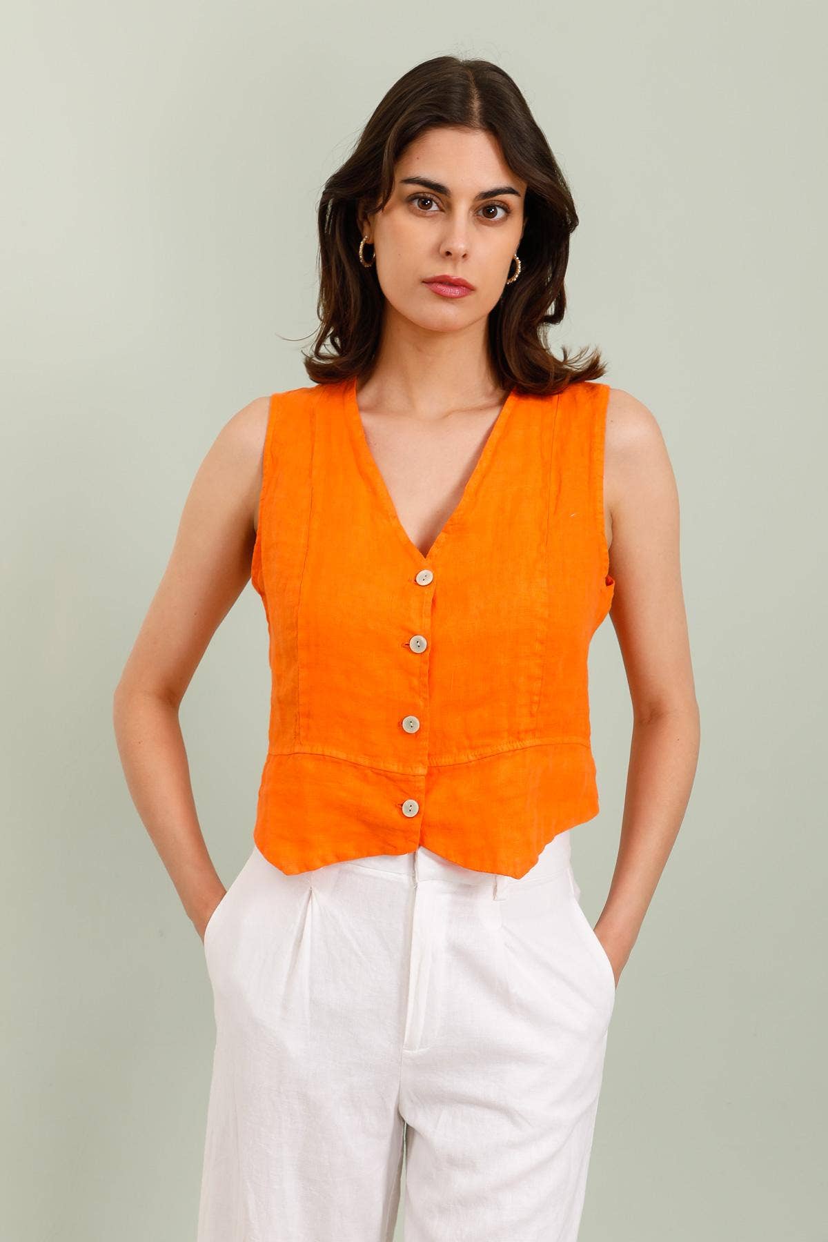 VESTS 79055 100% linen