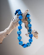 Aqua Ceramic & Blue Agate Jewelry Set