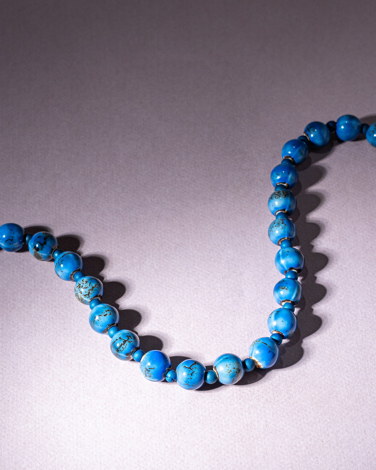 Aqua Ceramic & Blue Agate Jewelry Set