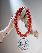 Red Jasper Necklace with Tree of Life Pendant