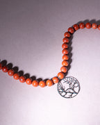Red Jasper Necklace with Tree of Life Pendant