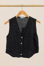 VESTS 79055 100% linen