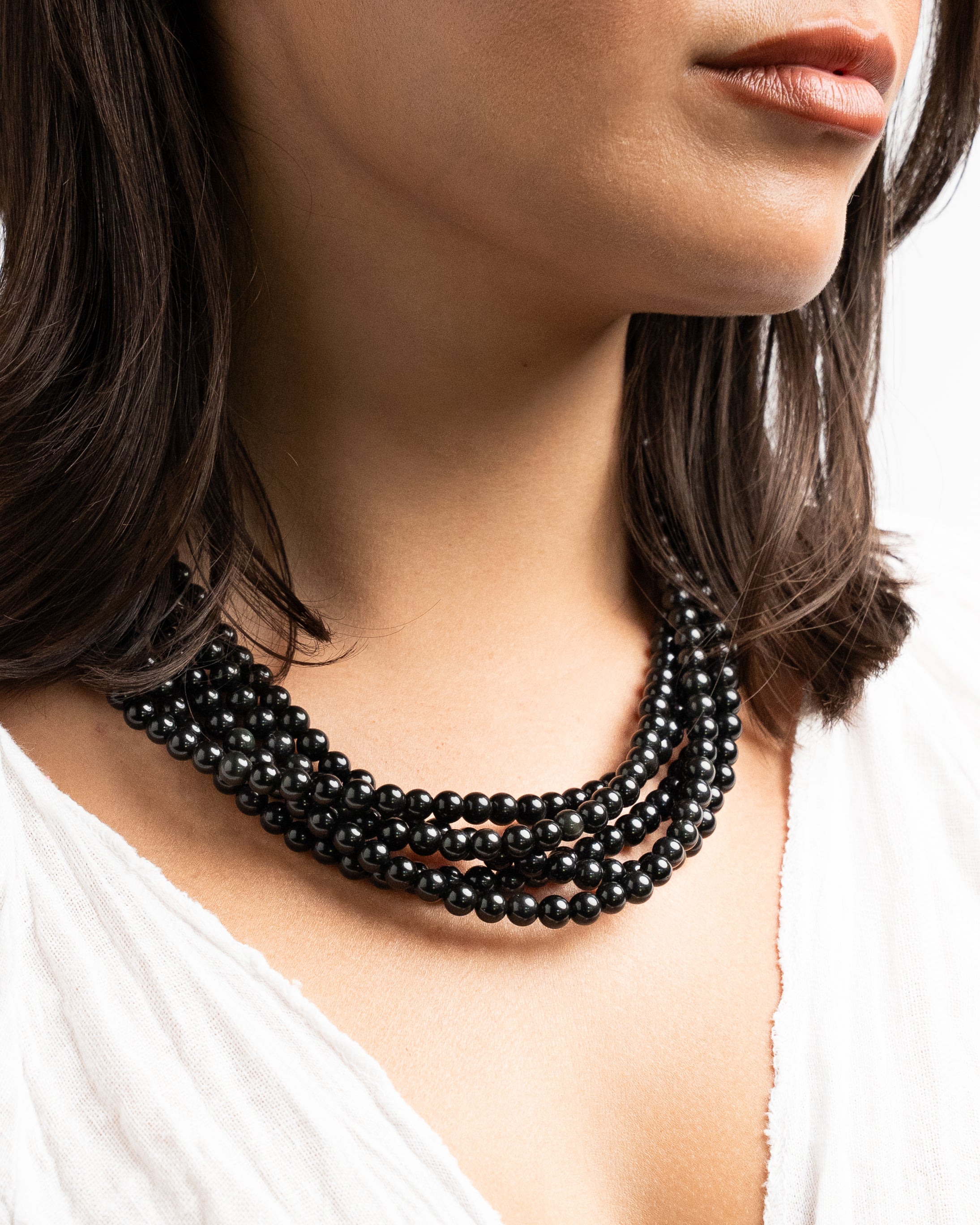 Rainbow Obsidian Strand Necklace