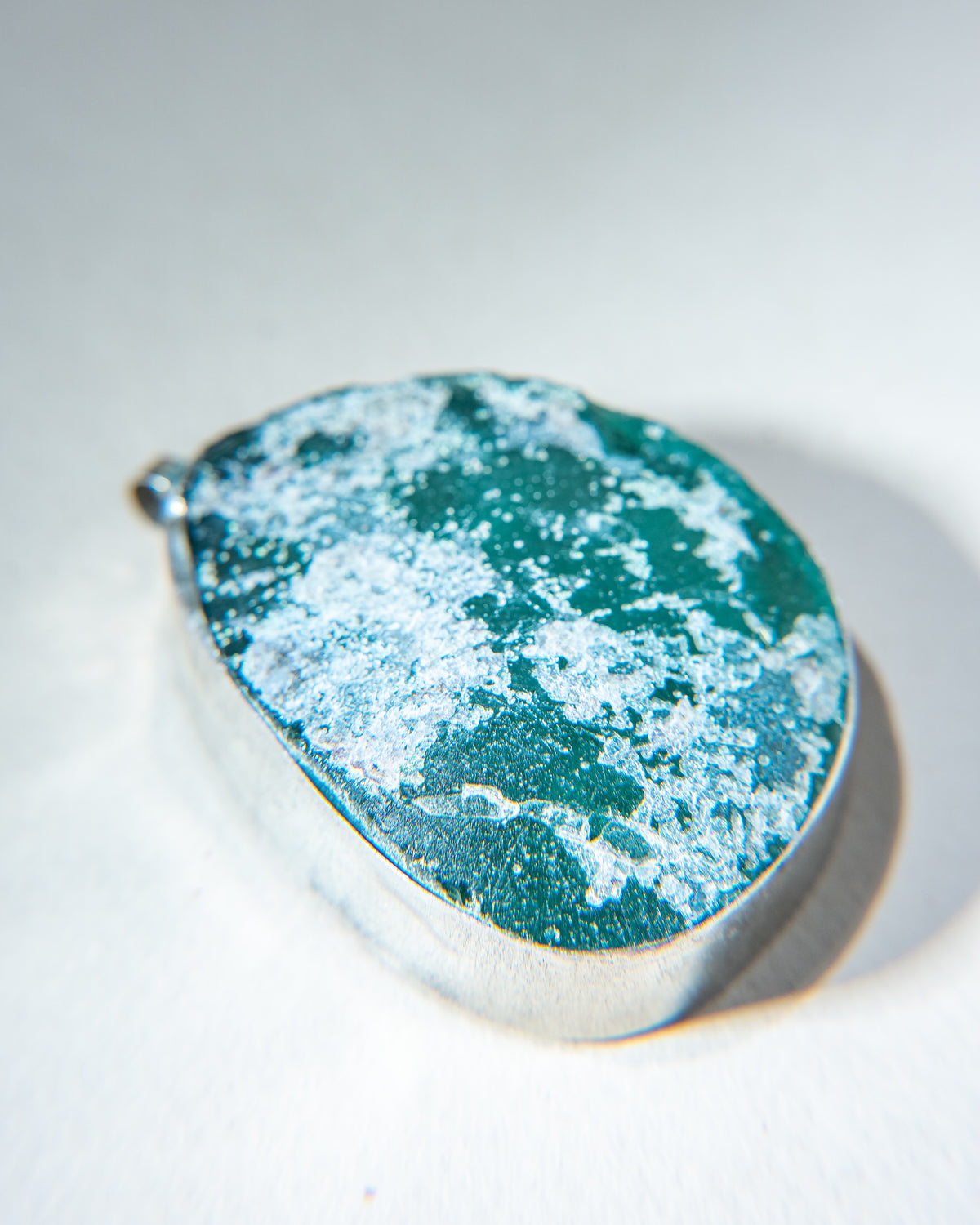 Old Sea Glass Pendant on Double Leather Cord