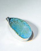 Old Sea Glass Pendant on Double Leather Cord