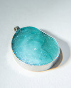 Old Sea Glass Pendant on Double Leather Cord
