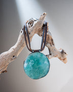 Old Sea Glass Pendant on Double Leather Cord