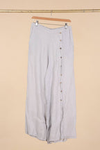 Straight buttoned trousers 9320 100% LINEN