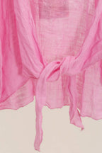 Linen wrap top 621286 100% linen: MOLE
