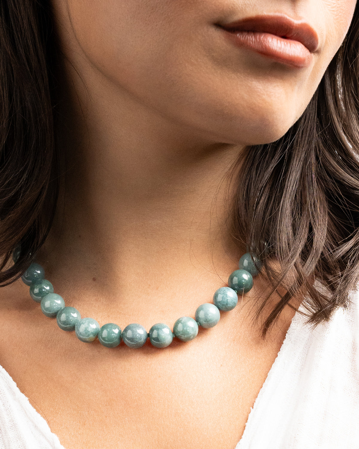 Guatemalan Jade Hand-Knotted Necklace