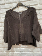 Cotton knit sweater 1916 100% LINEN