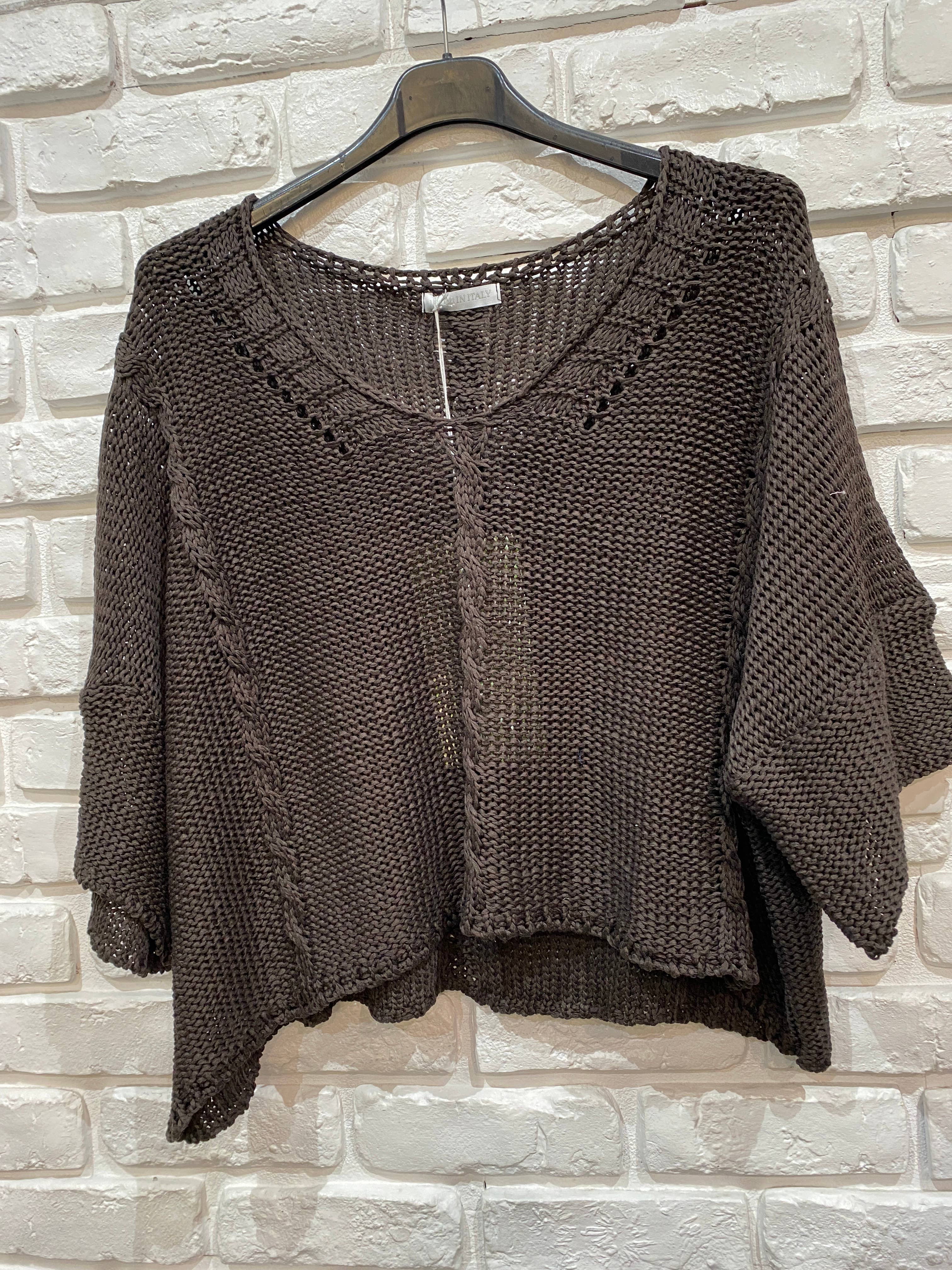 Cotton knit sweater 1916 100% LINEN
