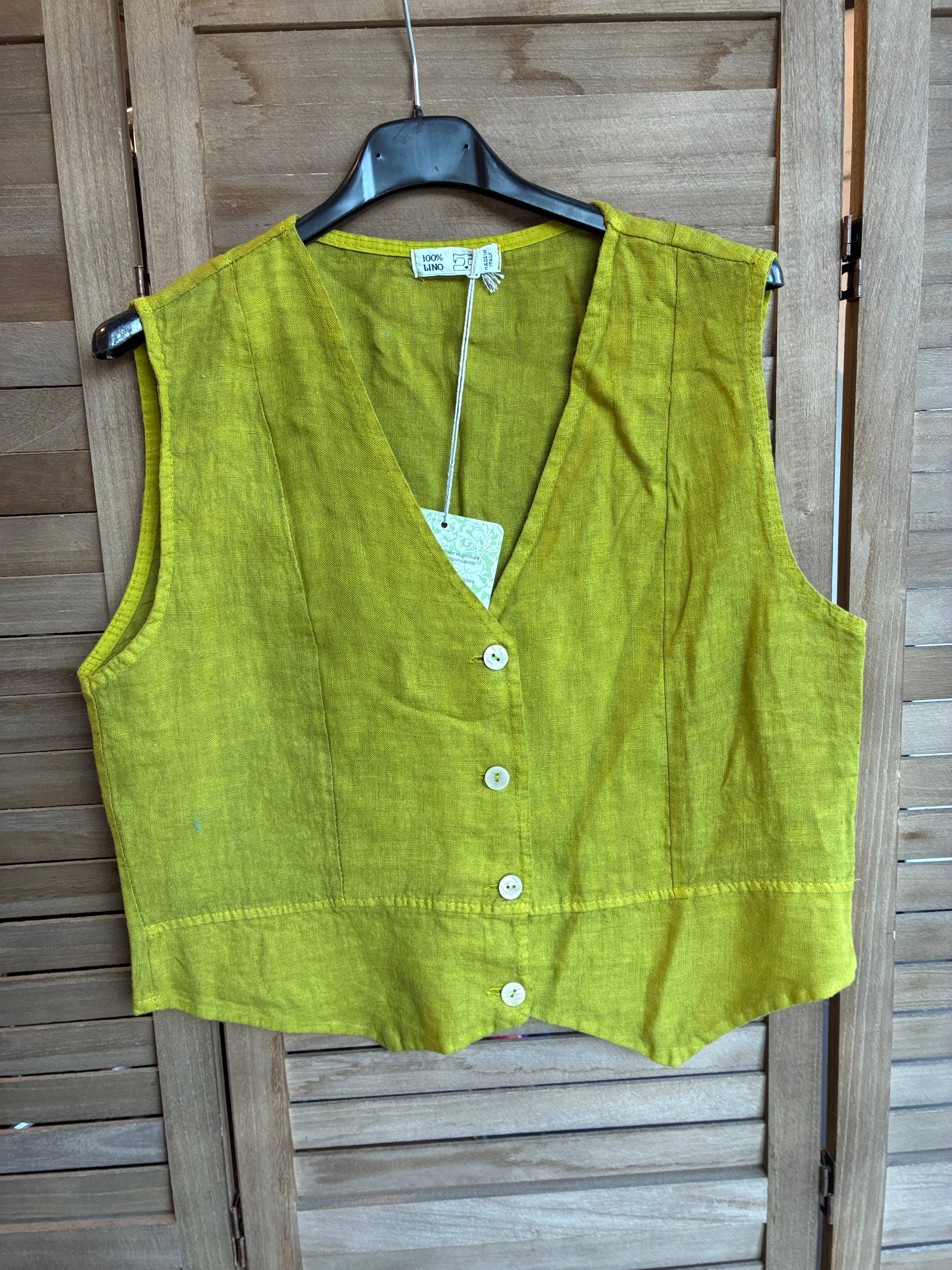 VESTS 79055 100% linen