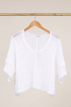 Cotton knit sweater 1916 100% LINEN
