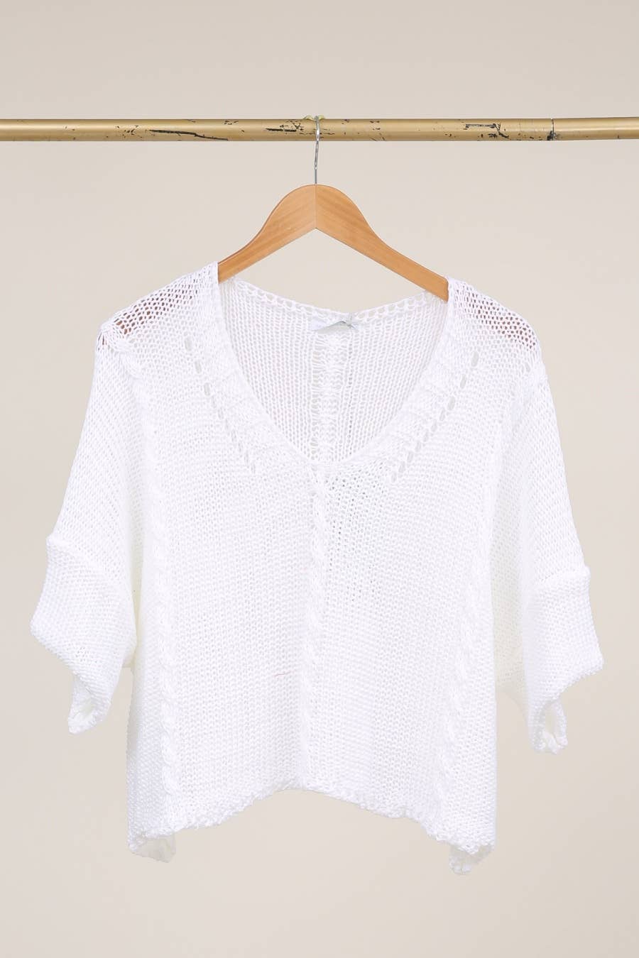 Cotton knit sweater 1916 100% LINEN