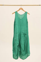 Sleeveless dress with pockets 1633 100% linen