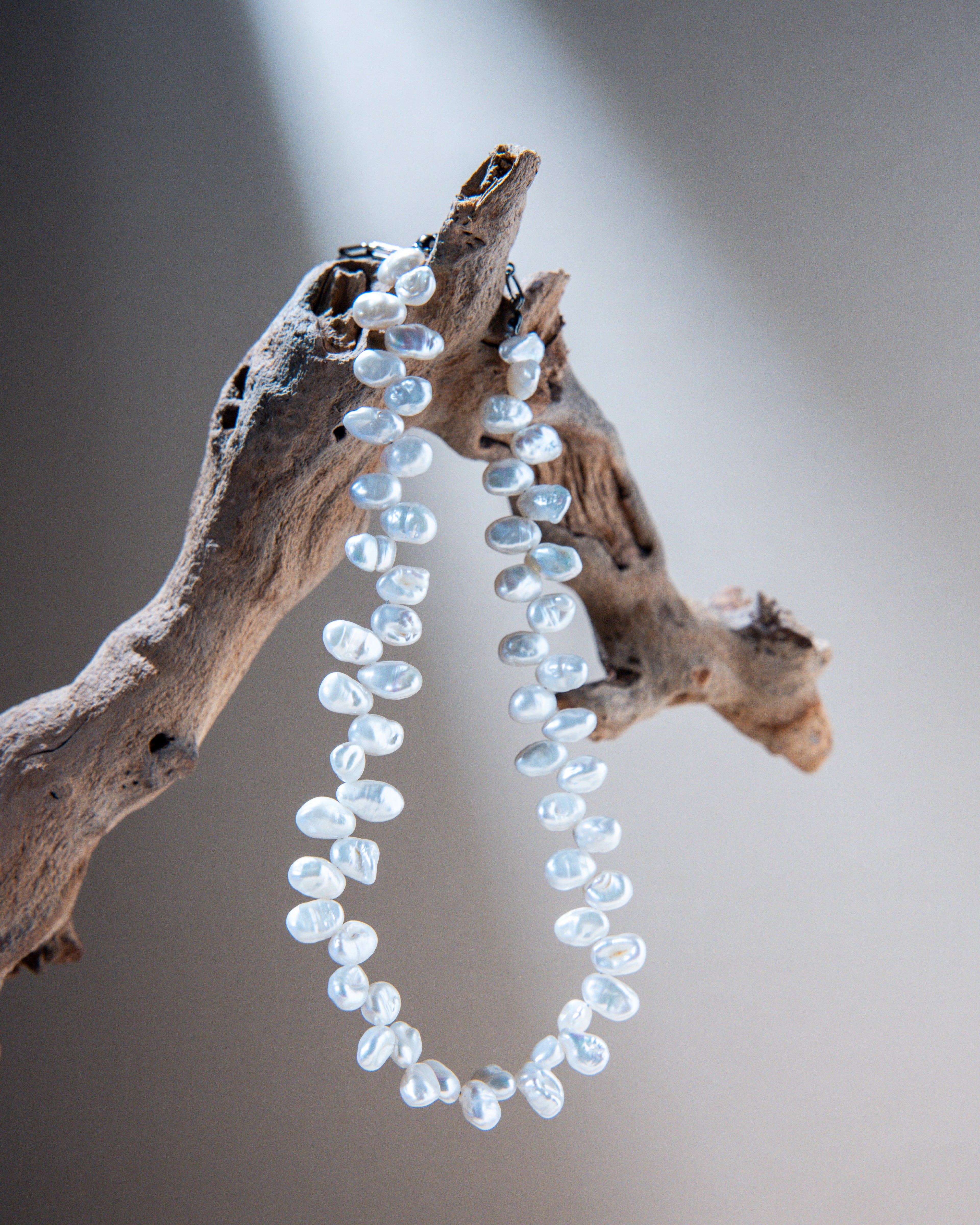 Ruffled Keshi Freshwater Pearl Necklace
