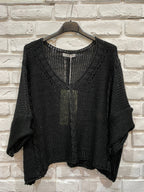 Cotton knit sweater 1916 100% LINEN