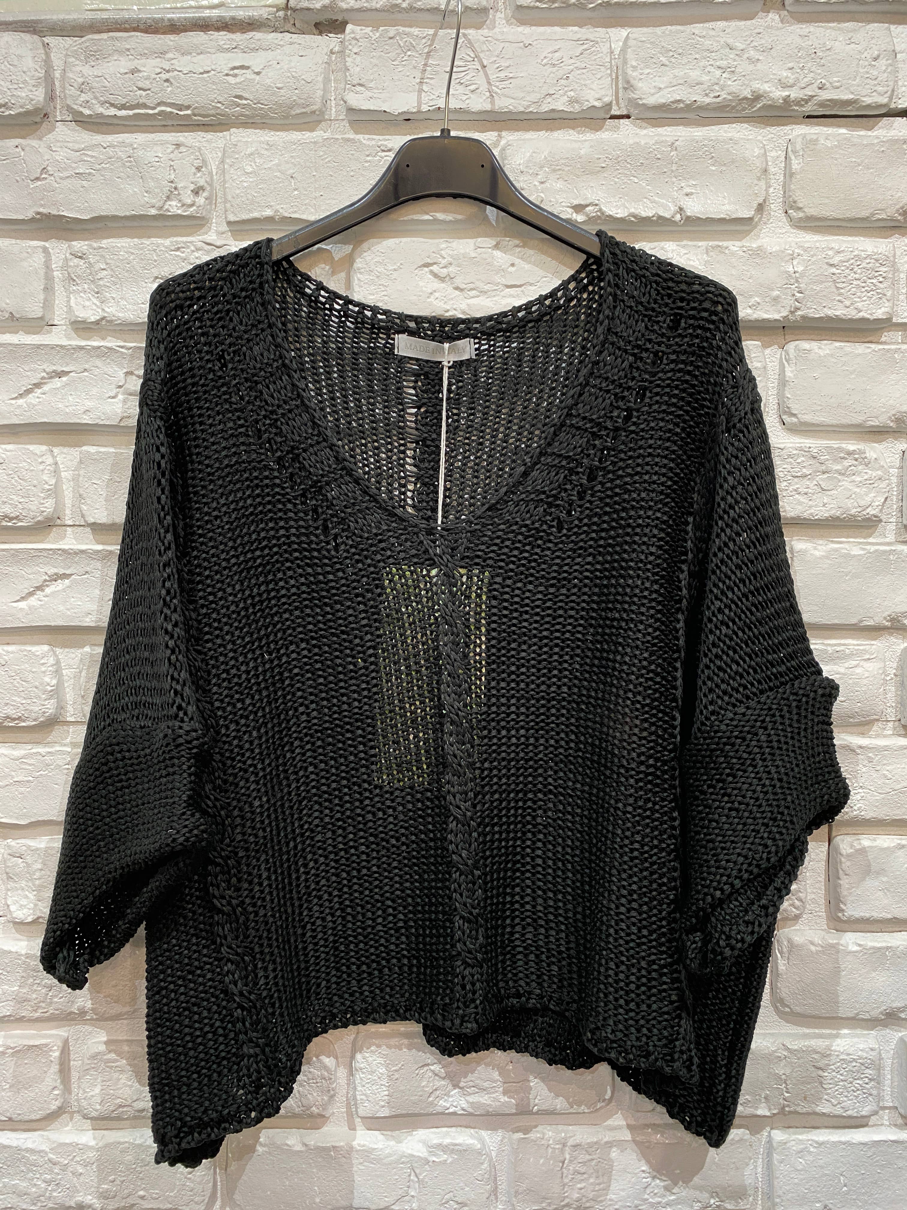 Cotton knit sweater 1916 100% LINEN