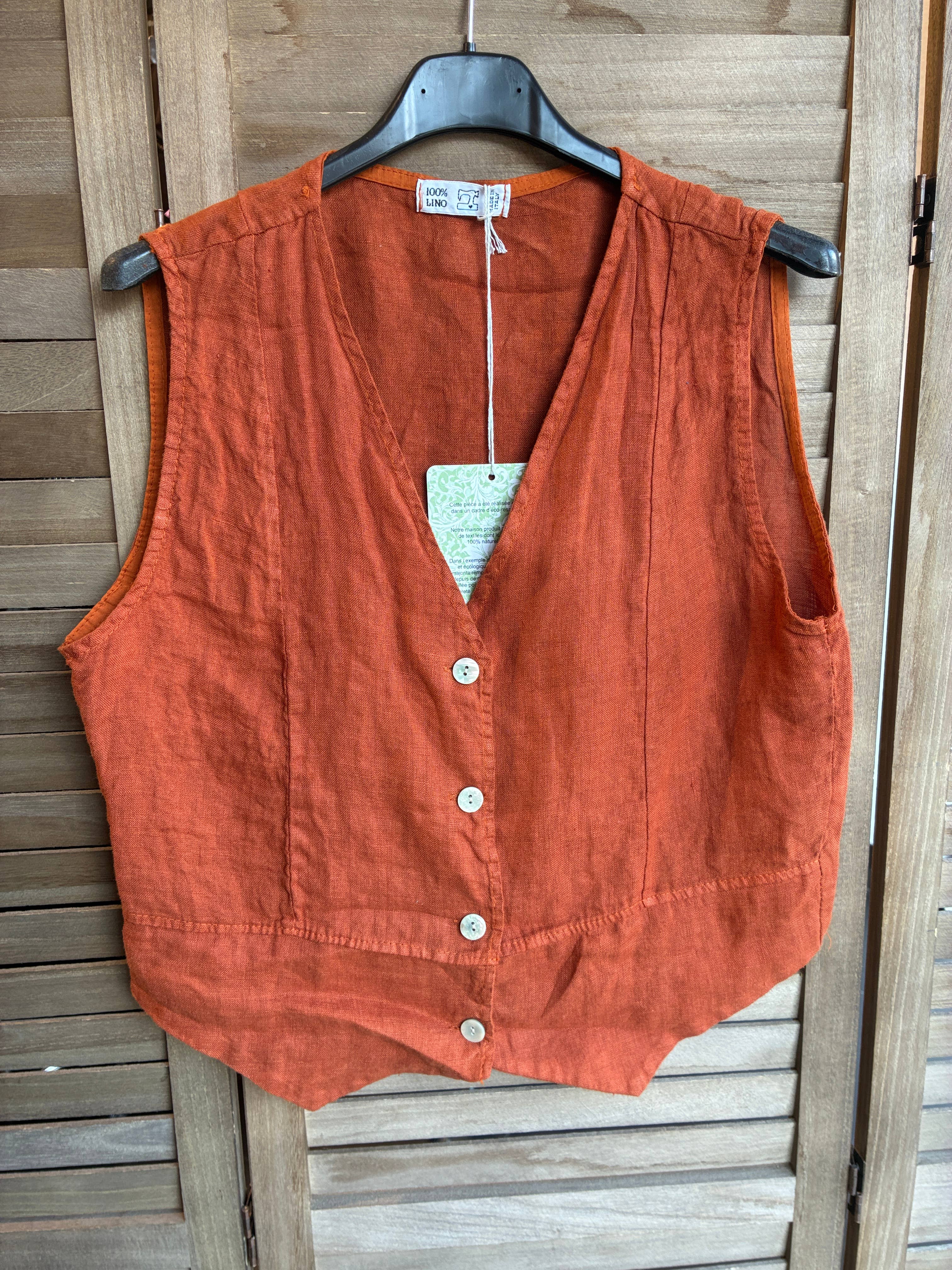 VESTS 79055 100% linen