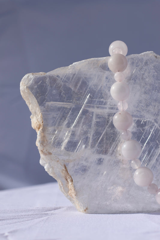 Handmade Natural Rose Quartz Jewelry Set