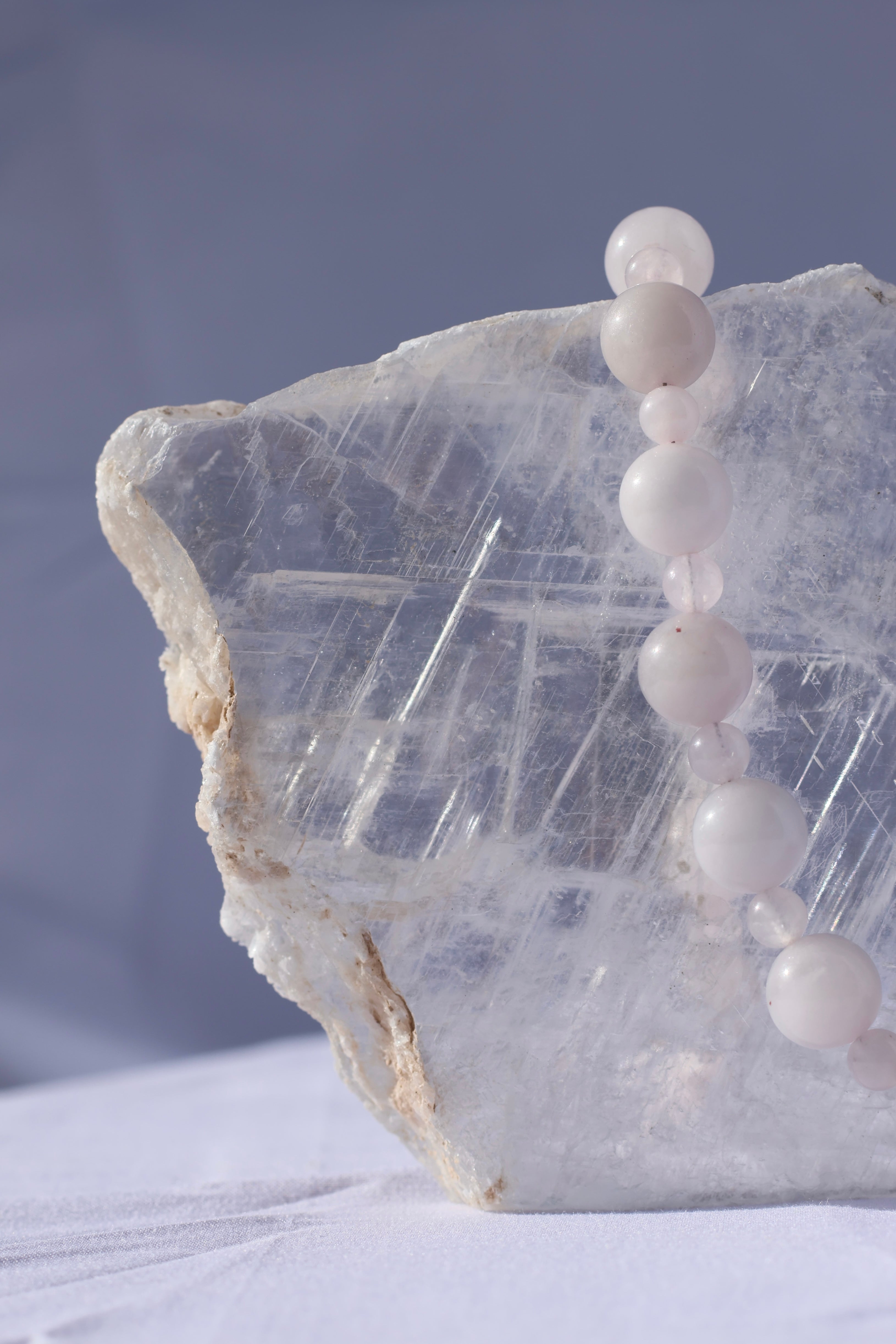 Natural Rose Quartz Jewelry Set