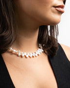 Ruffled Keshi Freshwater Pearl Necklace
