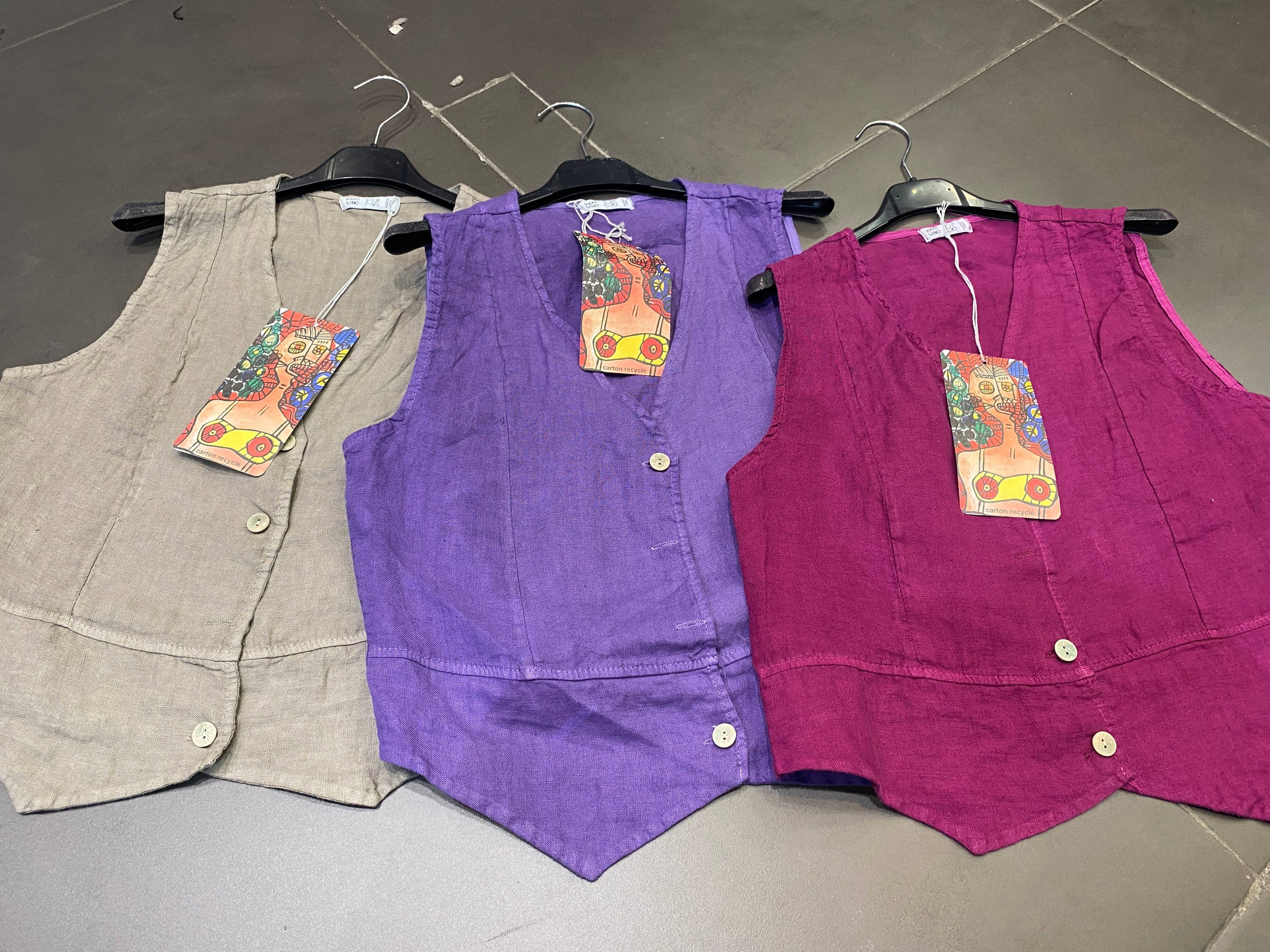 VESTS 79055 100% linen