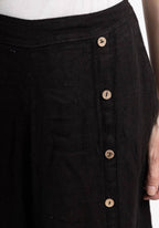 Straight buttoned trousers 9320 100% LINEN