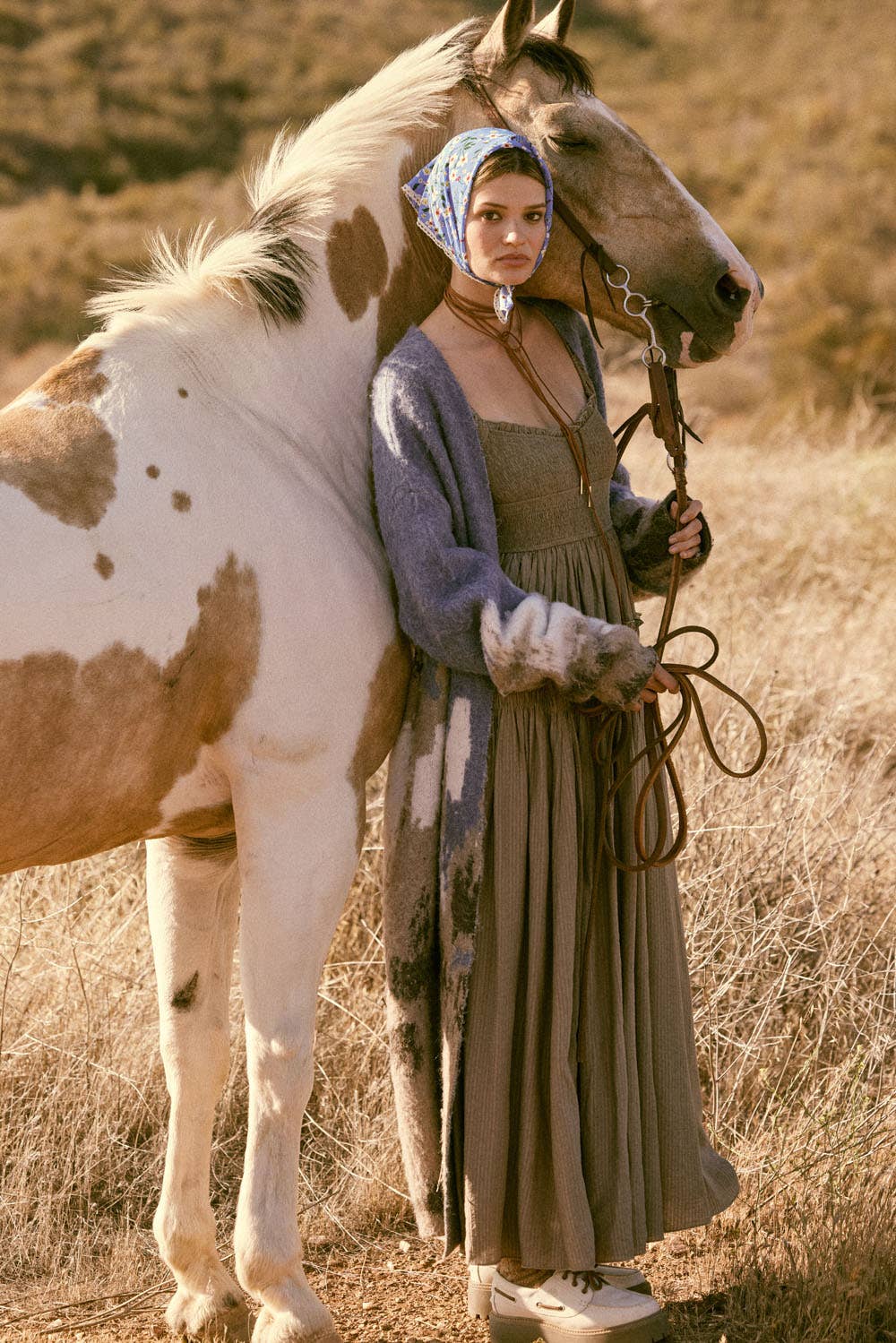 Mountain Jacquard-Knit Open-Front Cardigan