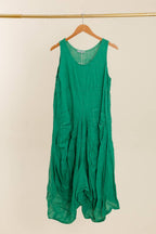 Sleeveless dress with pockets 1633 100% linen