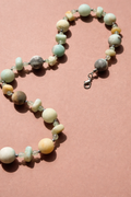Amazonite & Jade Necklace with Silver Accents
