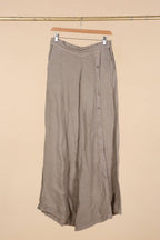 Straight buttoned trousers 9320 100% LINEN