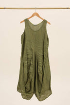 Sleeveless dress with pockets 1633 100% linen