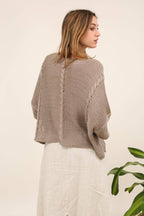 Cotton knit sweater 1916 100% LINEN