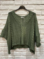 Cotton knit sweater 1916 100% LINEN