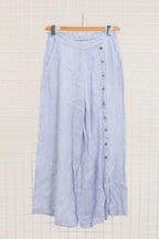 Straight buttoned trousers 9320 100% LINEN