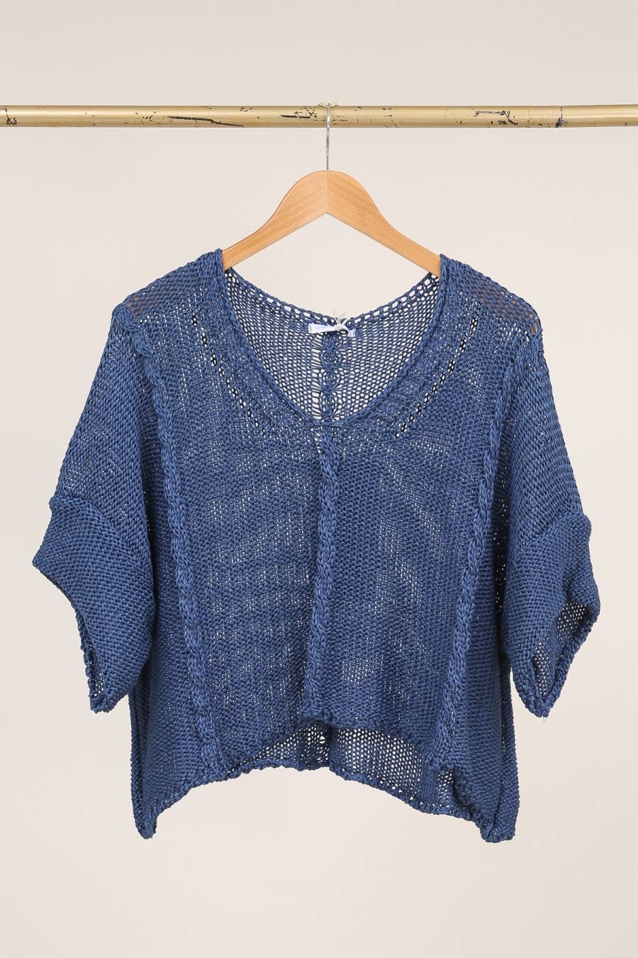 Cotton knit sweater 1916 100% LINEN