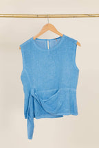 Linen Blend Sleeveless Blouse