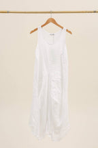 Sleeveless dress with pockets 1633 100% linen