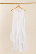 Sleeveless dress with pockets 1633 100% linen