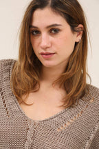 Cotton knit sweater 1916 100% LINEN