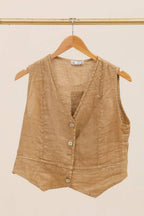 VESTS 79055 100% linen
