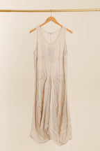 Sleeveless dress with pockets 1633 100% linen